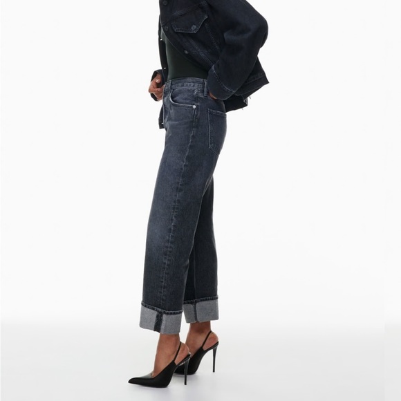 Mint Condition Agolde Fran Jeans, Ditch, size 32 $200 - Picture 3 of 10